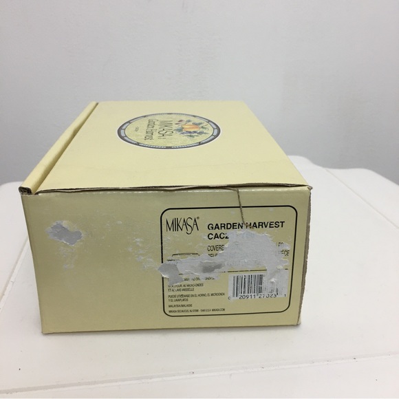 NEW MIKASA  GARDEN HARVEST Covered Butter Dish - Picture 4 of 4